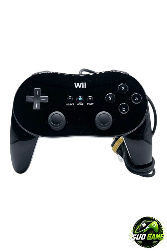Manette Classic Controller Pro Nintendo Wii noire occasion – filaire RVL-005 testée