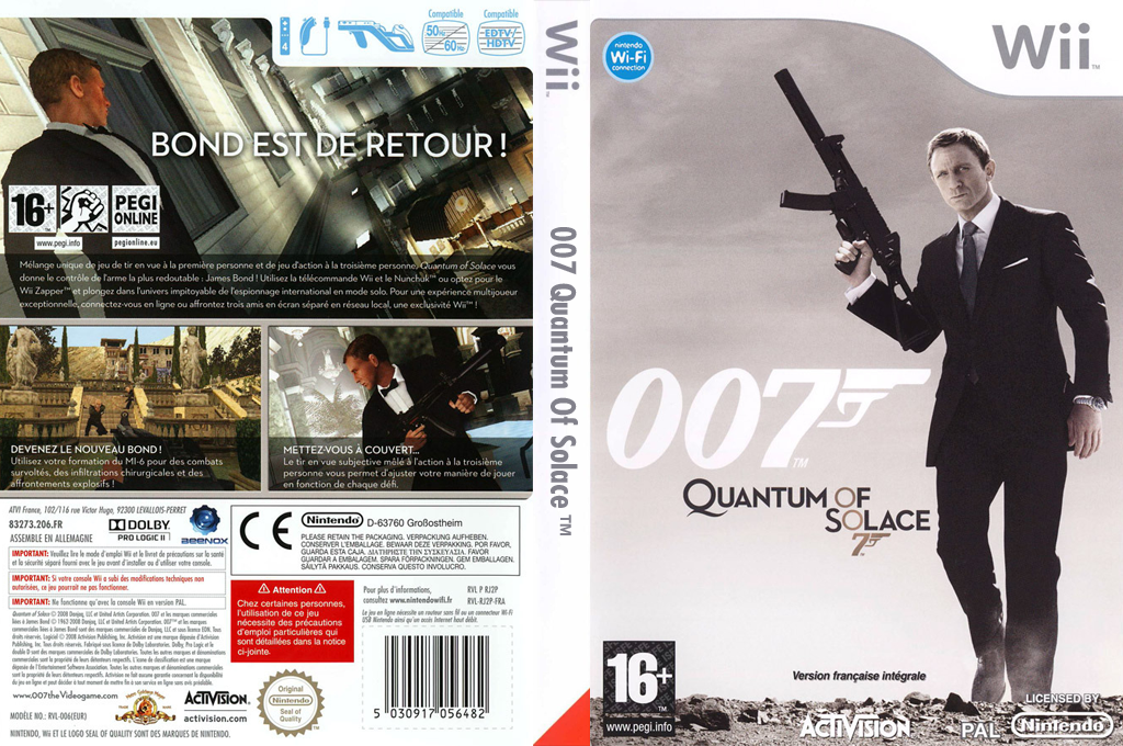 007 quantum of solace wii – jaquette dépliée Nintendo Wii