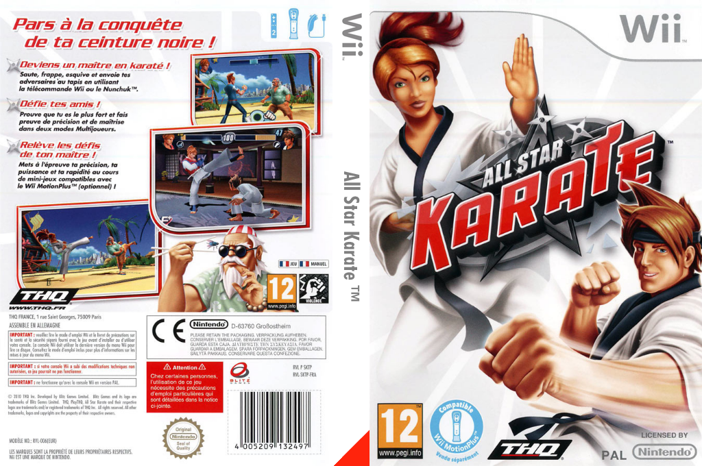 all star karate wii – jaquette dépliée Nintendo Wii