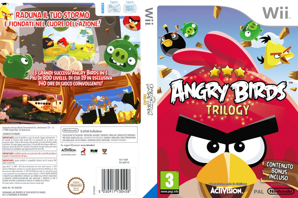 angry birds trilogy wii – jaquette dépliée Nintendo Wii