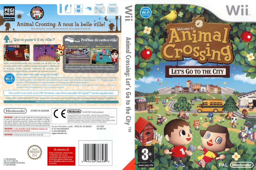 animal crossing let go to the city wii – jaquette dépliée Nintendo Wii
