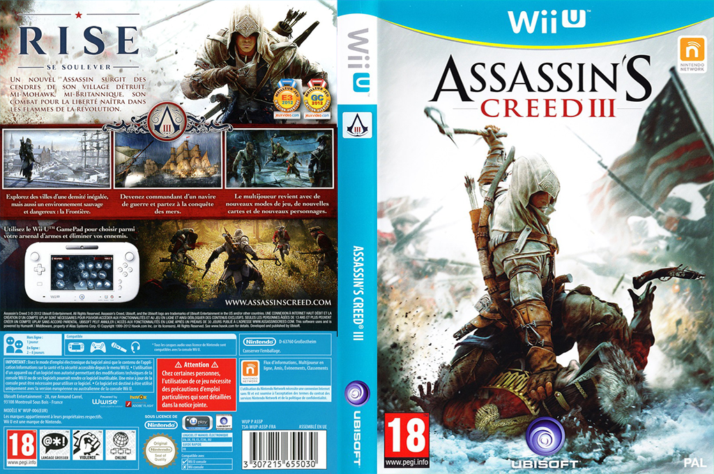 assassin creed iii wii – jaquette dépliée Nintendo Wii