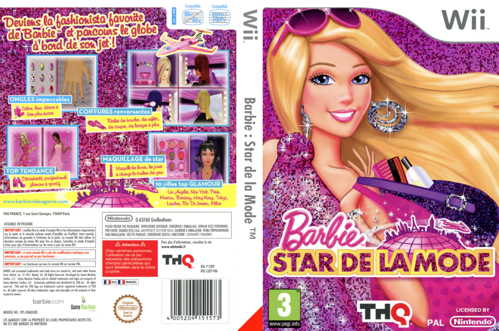 barbie star de la mode wii – jaquette dépliée Nintendo Wii