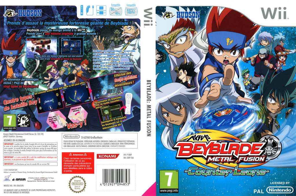 beyblade metal fusion wii – jaquette dépliée Nintendo Wii