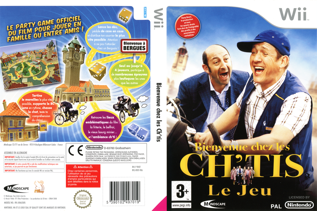bienvenue chez les ch tis wii – jaquette dépliée Nintendo Wii