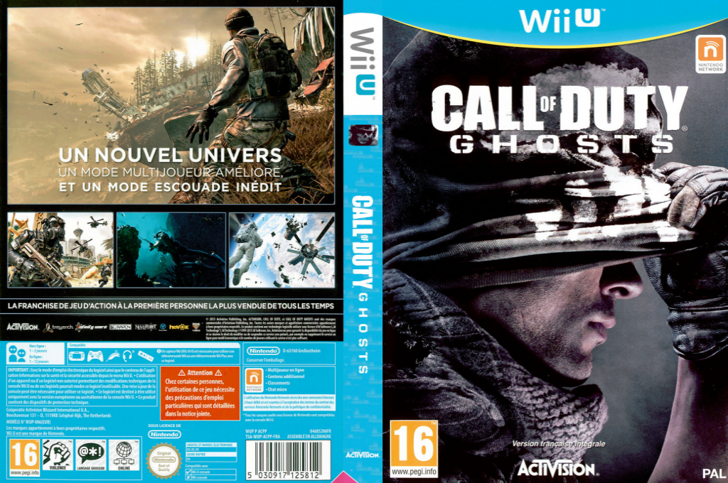 call of duty ghosts wii – jaquette dépliée Nintendo Wii