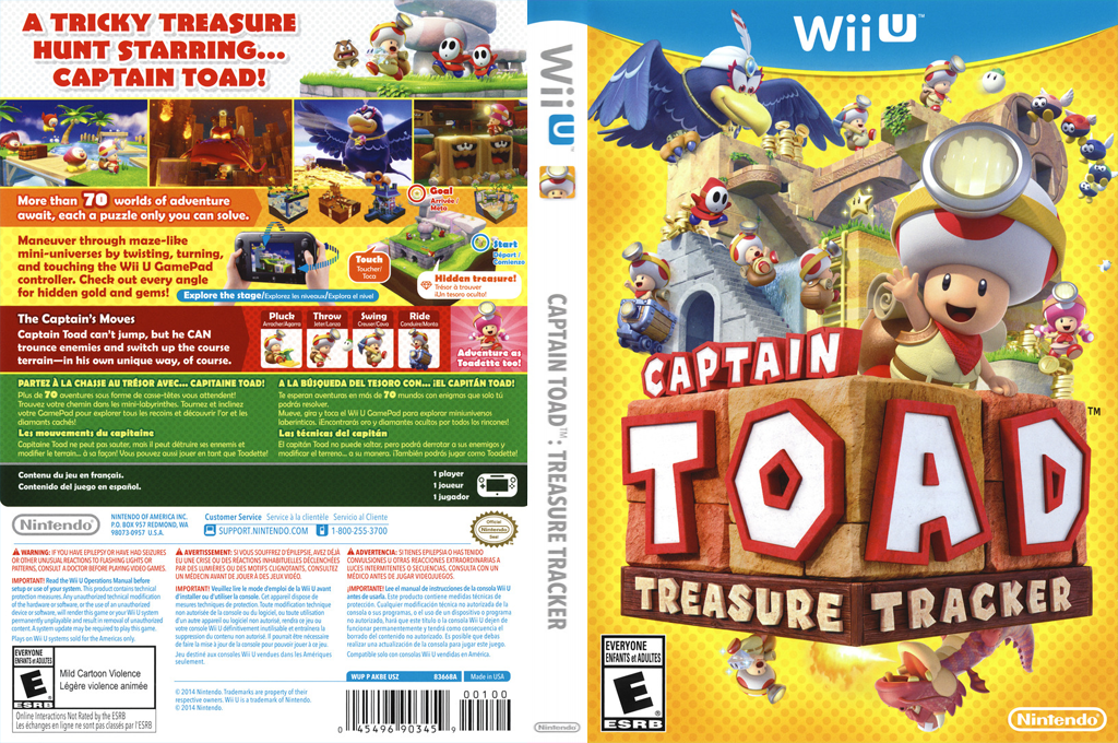 captain toad treasure tracker wii u – jaquette dépliée Nintendo Wii