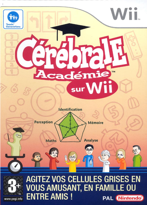 cerebrale academie wii – jaquette avant PAL FR très bon état testé