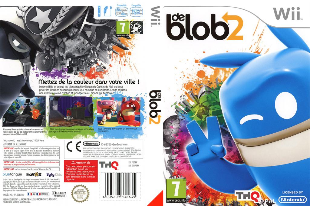 de blob 2 wii – jaquette dépliée Nintendo Wii