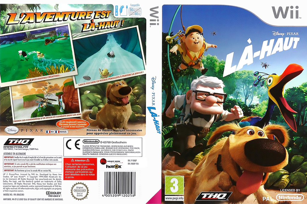 disney pixar la haut wii – jaquette dépliée Nintendo Wii