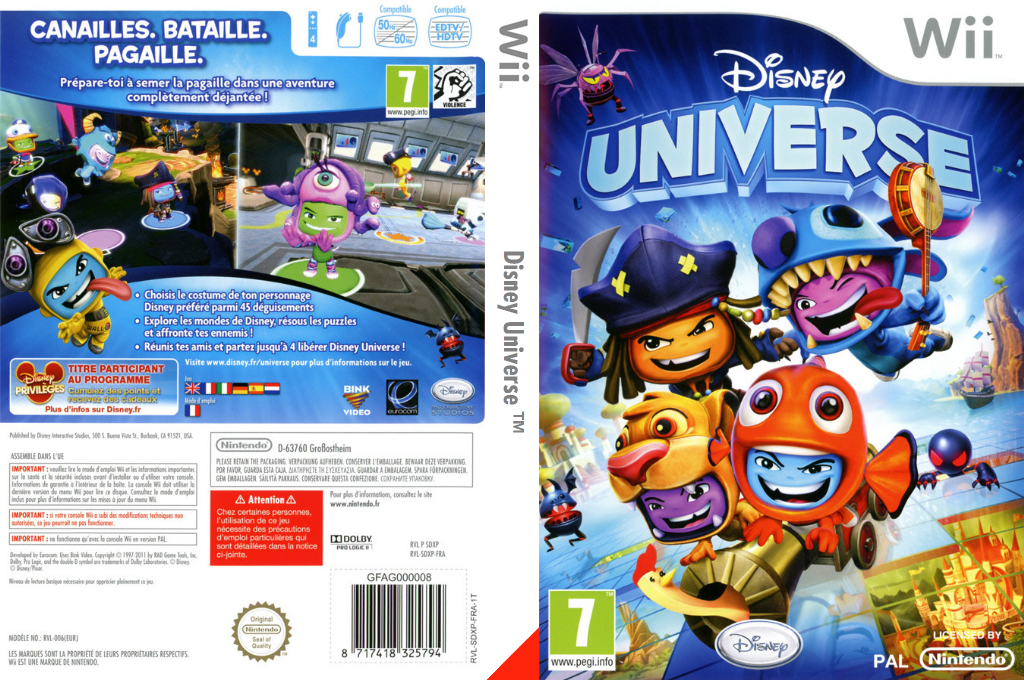 disney universe wii – jaquette dépliée Nintendo Wii