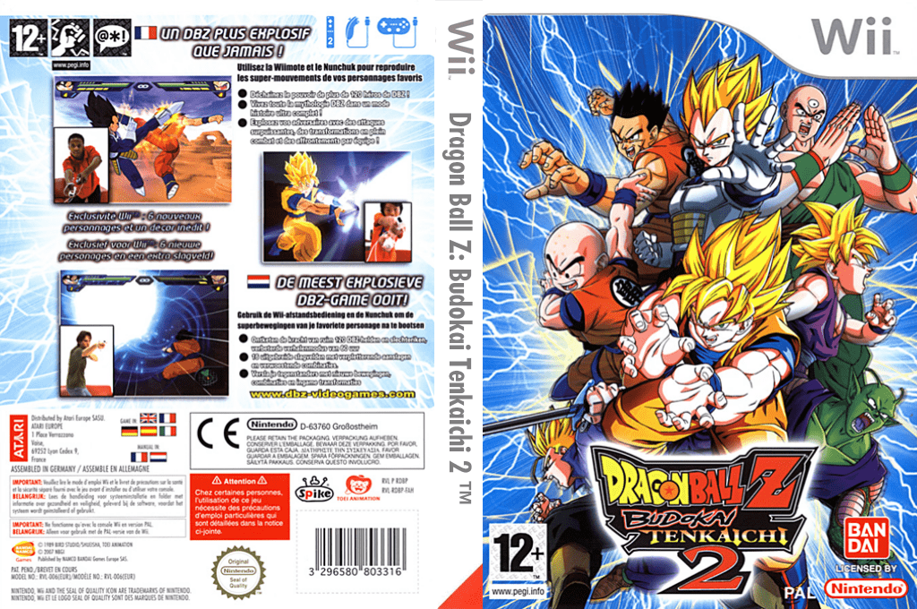 dragonball budokai tenkaichi 2 wii – jaquette dépliée Nintendo Wii
