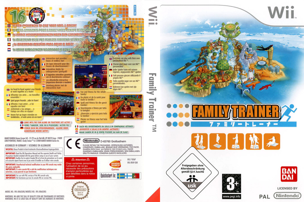 family trainer wii – jaquette dépliée Nintendo Wii