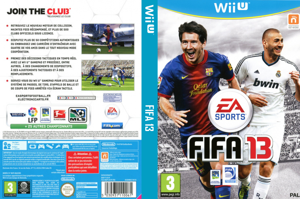 fifa 13 wii u – jaquette dépliée Nintendo Wii