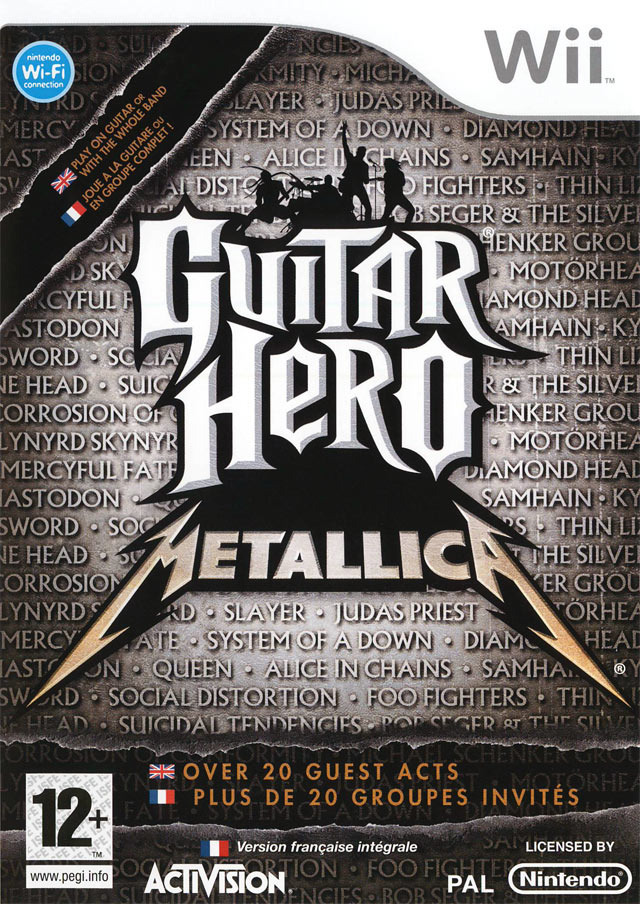 guitar hero metallica wii – jaquette avant PAL FR très bon état testé