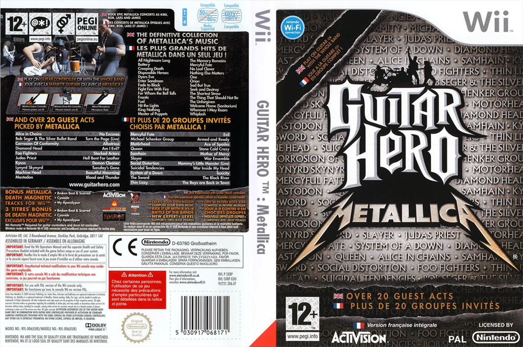 guitar hero metallica wii – jaquette dépliée Nintendo Wii