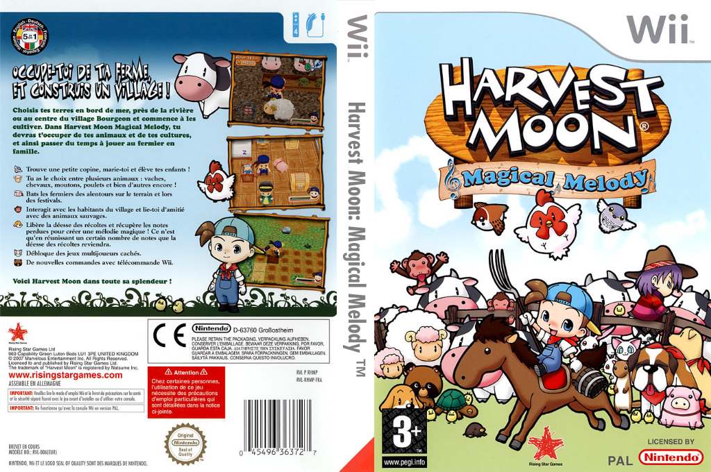 harvest moon magical melody wii – jaquette dépliée Nintendo Wii