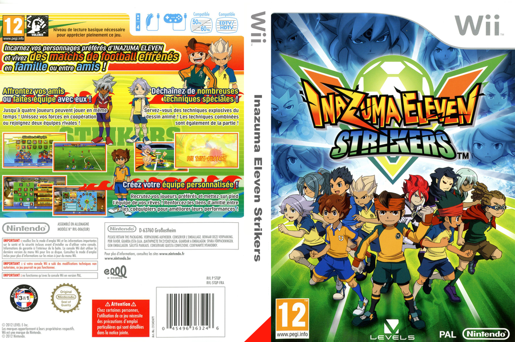 inazuma eleven strikers wii – jaquette dépliée Nintendo Wii