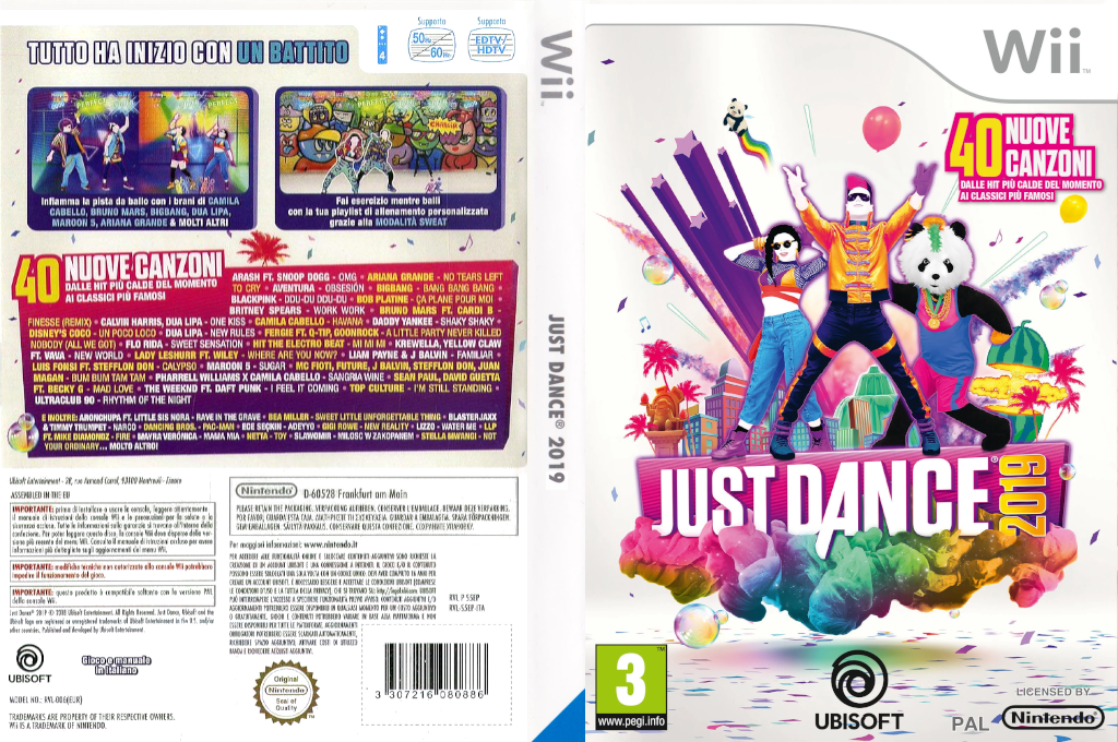 just dance 2019 wii – jaquette dépliée Nintendo Wii