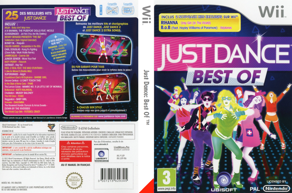 just dance best of wii – jaquette dépliée Nintendo Wii