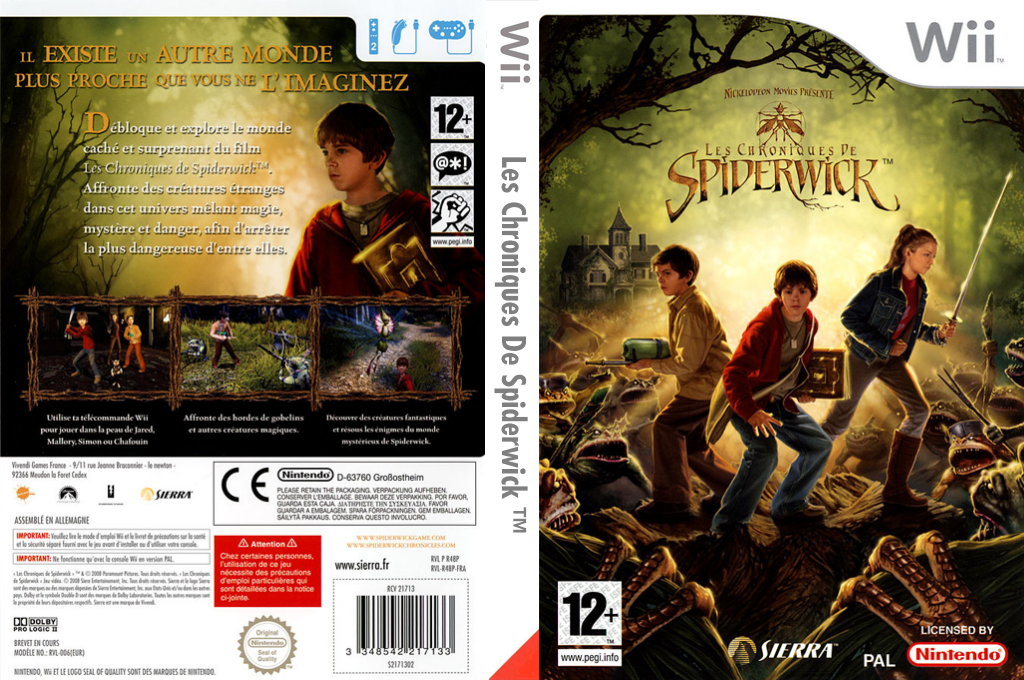 Les Chroniques de Spiderwick Wii – jaquette dépliée Nintendo Wii