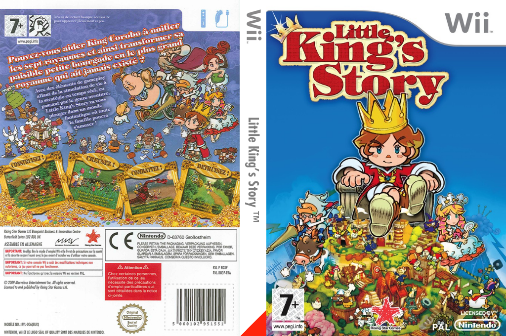 little king story wii – jaquette dépliée Nintendo Wii
