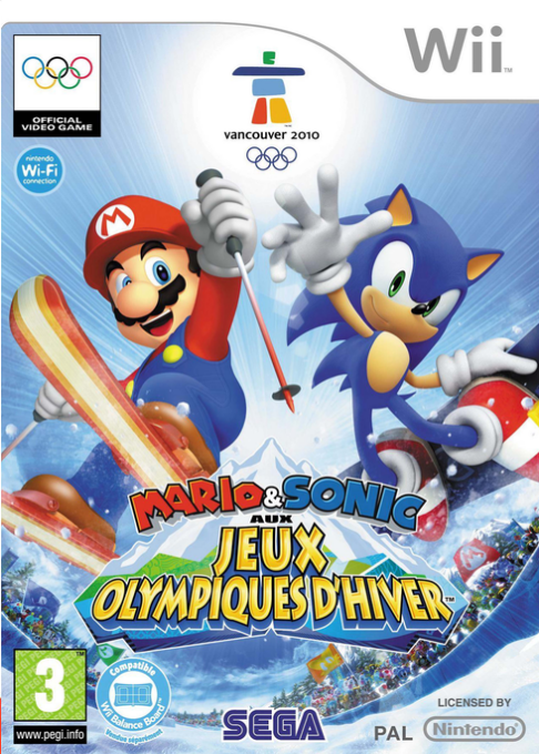 mario and sonic aux olympiques hiver wii – jaquette avant PAL FR très bon état testé