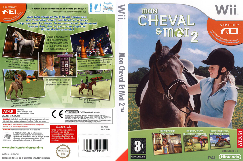 mon cheval et moi 2 wii – jaquette dépliée Nintendo Wii