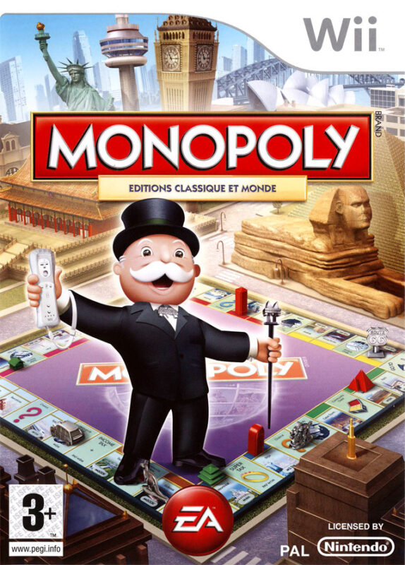 Monopoly Editions Classique et Monde Wii PAL FR – Jeu de société Nintendo Wii très bon état testé