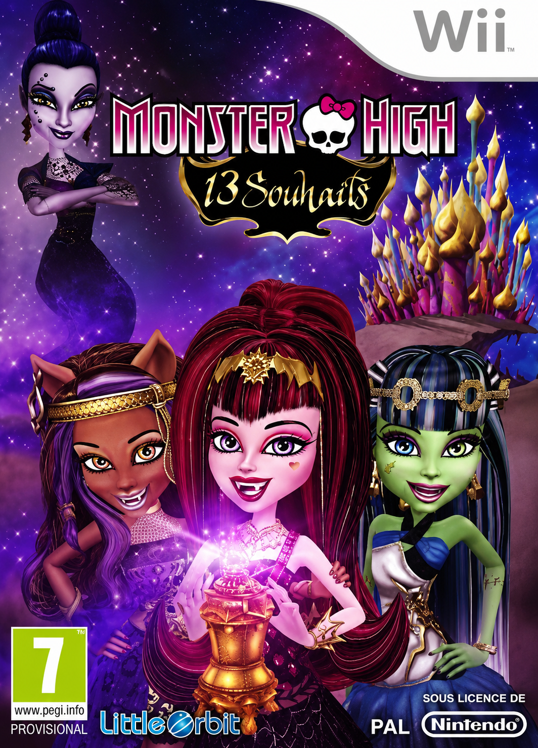 monster high 13 souhaits wii – jaquette avant PAL FR très bon état testé