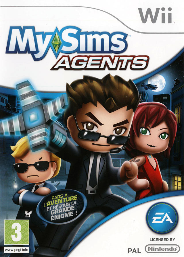 mysims agents wii – jaquette avant PAL FR très bon état testé