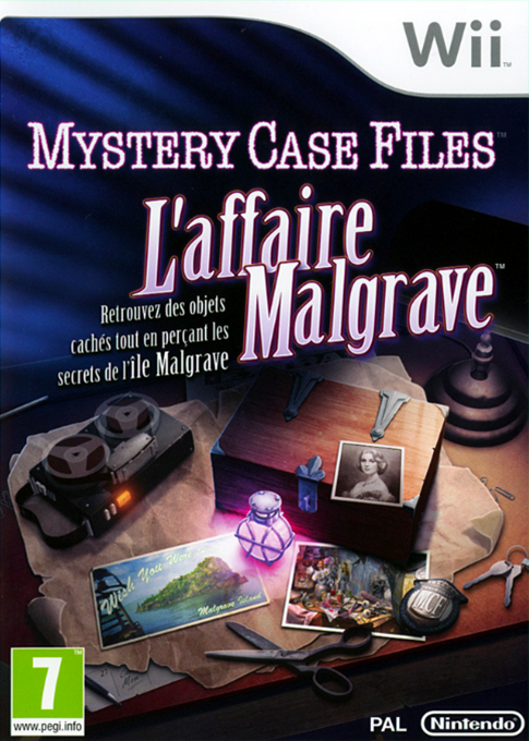 mystery case files affaire malgrave wii – jaquette avant PAL FR très bon état testé