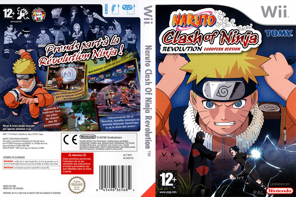 naruto clash of ninja revolution wii – jaquette dépliée Nintendo Wii