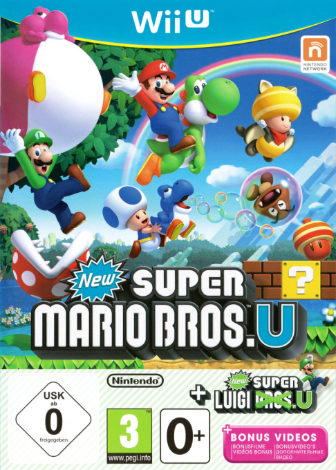 new super mario bros luigi wii u – jaquette avant PAL FR très bon état testé