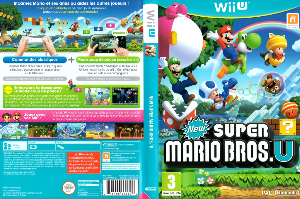 new super mario bros wii u – jaquette dépliée Nintendo Wii