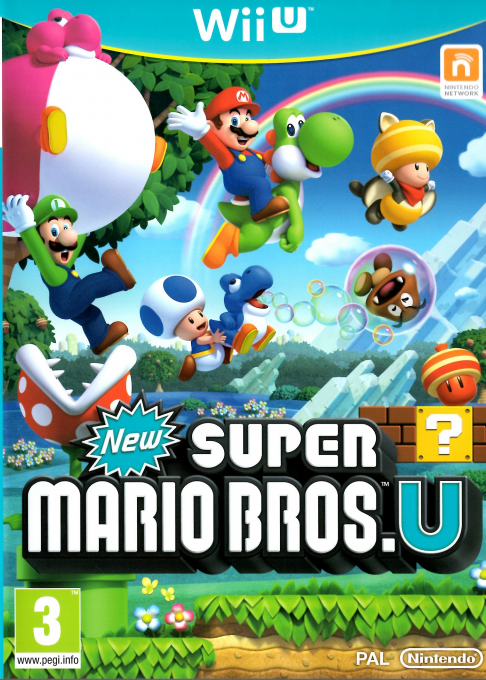 new super mario bros wii u – jaquette avant PAL FR très bon état testé