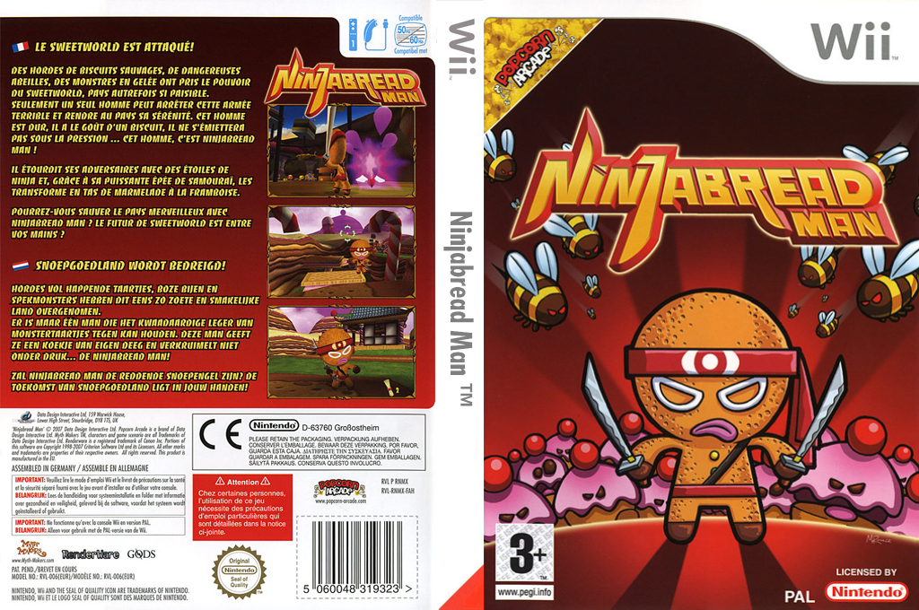 ninjabread man wii – jaquette dépliée Nintendo Wii