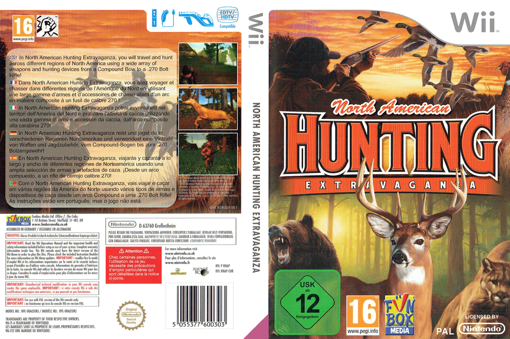 north american hunting extravaganza wii – jaquette dépliée Nintendo Wii