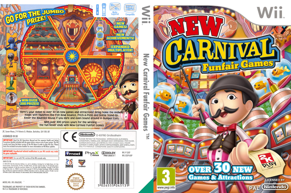 nouvelles attractions wii – jaquette dépliée Nintendo Wii