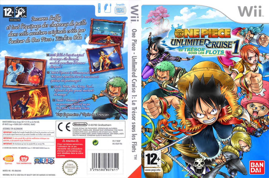 one piece unlimited cruise 1 wii – jaquette dépliée Nintendo Wii