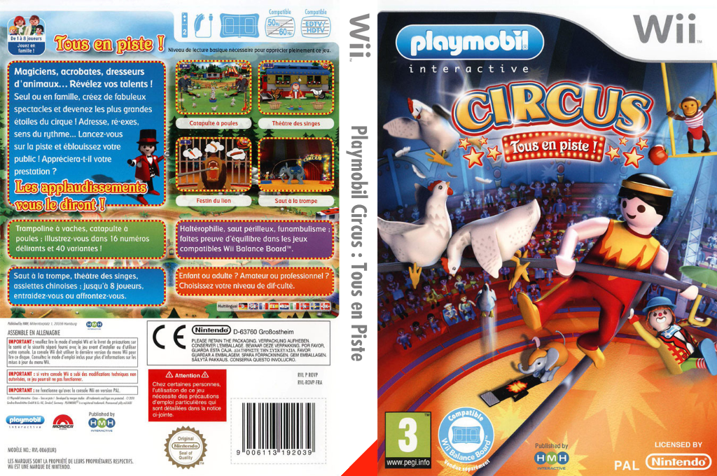 circus tous en piste wii – jaquette dépliée Nintendo Wii