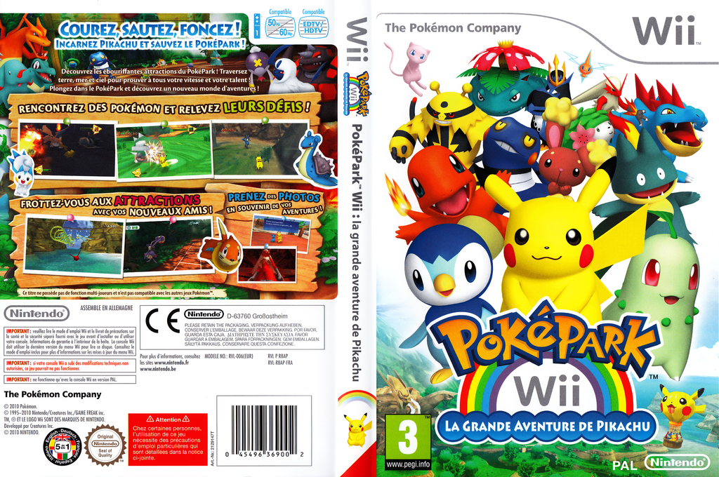 pokepark la grande aventure de pikachu wii – jaquette dépliée Nintendo Wii