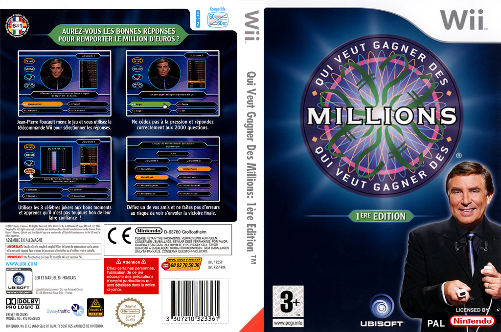 qui veut gagner millions wii – jaquette dépliée Nintendo Wii