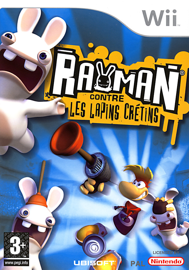 rayman contre les lapins cretins wii – jaquette avant PAL FR très bon état testé