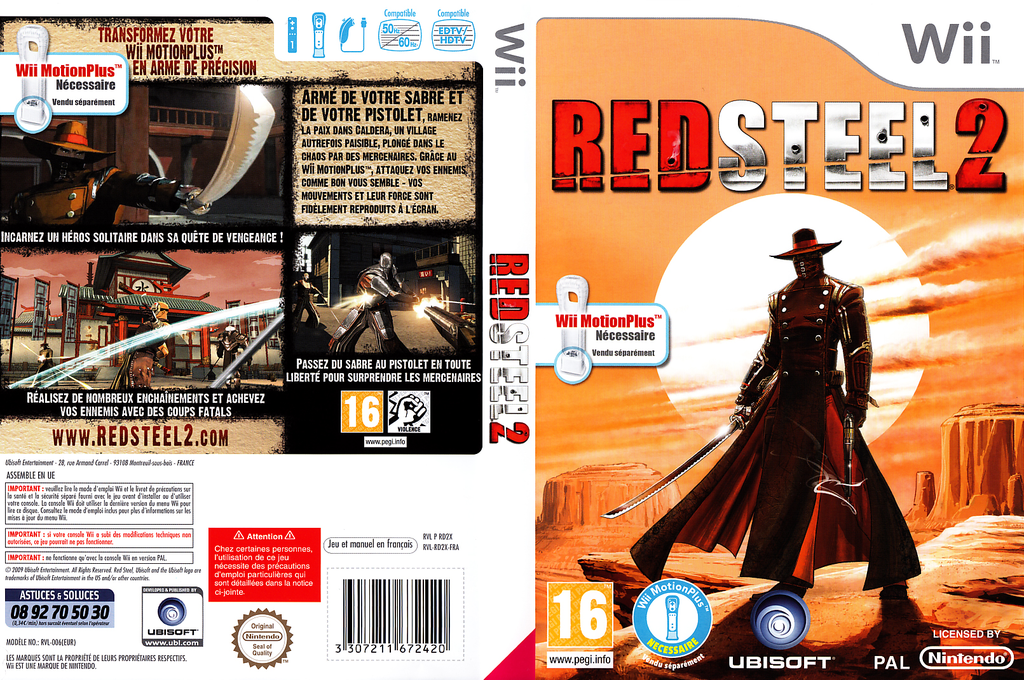 red steel 2 wii – jaquette dépliée Nintendo Wii
