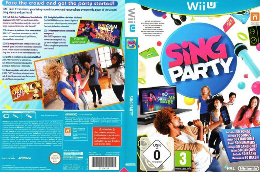 sing party wii u – jaquette dépliée Nintendo Wii