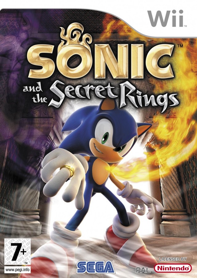 sonic and the secret rings wii – jaquette avant PAL FR très bon état testé