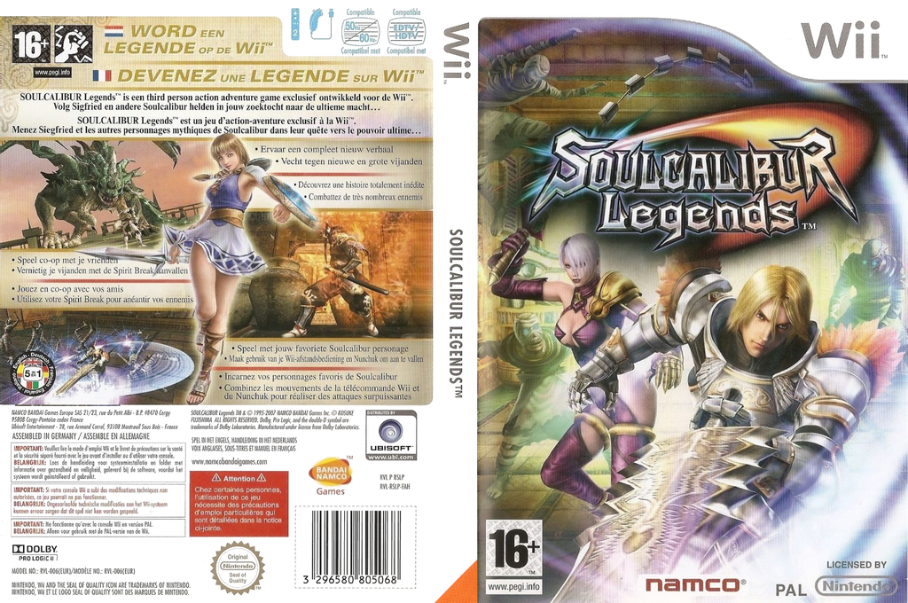 soulcalibur legends wii – jaquette dépliée Nintendo Wii