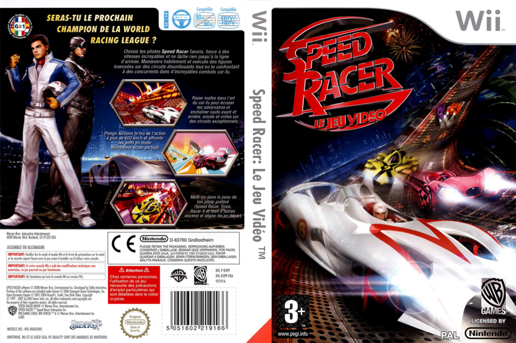speed racer le jeu video wii – jaquette dépliée Nintendo Wii