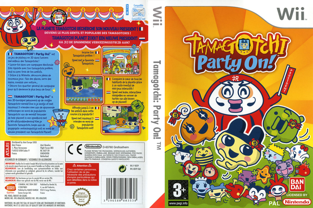 tamagotchi party on wii – jaquette dépliée Nintendo Wii